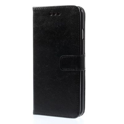 Crazy Horse Plånboksfodral till Apple iPhone 6 / 6S (Svart)