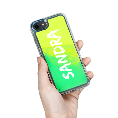 Designa Själv Neon Sand skal iPhone 6/7/8/SE 2020 - Grön