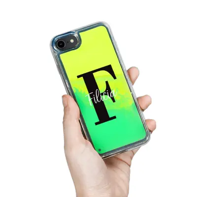 Designa Själv Neon Sand skal iPhone 6/7/8/SE 2020 - Grön