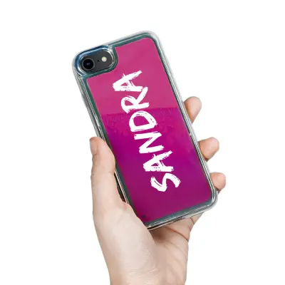 Designa Själv Neon Sand skal iPhone 6/7/8/SE 2020 - Violet