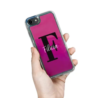 Designa Själv Neon Sand skal iPhone 6/7/8/SE 2020 - Violet