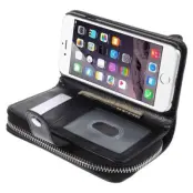 Detachable 2 in 1 Plånboksfodral till Apple iPhone 6 / 6S (Svart)