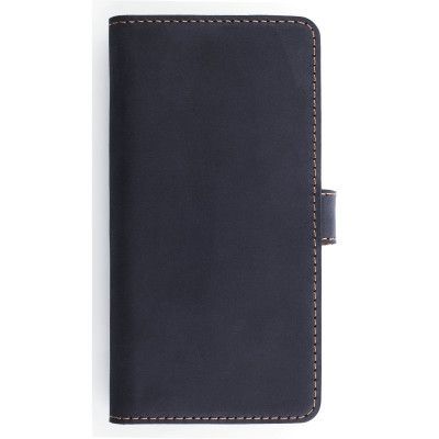 Essentials Plånboksfodral av äkta läder iPhone 6/6S - Mörkblå