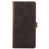 Essentials Plånboksfodral av äkta läder till iPhone 6/6S - Mörkbrun