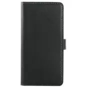 Essentials Plånboksfodral av äkta läder till iPhone 6/6S - Svart