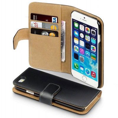 Exklusiv Plånboksfodral till Apple iPhone 6 / 6S (Svart)