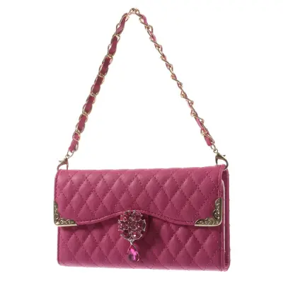 Fancy Quilted Plånboksfodral till Apple iPhone 6 / 6S - Magenta