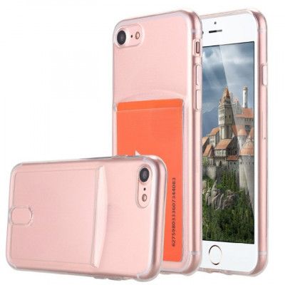 Flexicase Skal med Kortplats till Apple iPhone 6/7/8/SE 2020 - Transparent