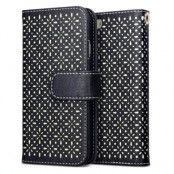Floral ETCH Plånboksfodral till Apple iPhone 6 / 6S (Svart)