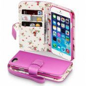 Floral Plånboksfodral till Apple iPhone 6 / 6S (Magenta)