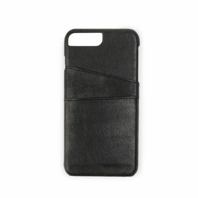 Onsala Collection äkta läder skal med kortplatser till iPhone 6/7/8 Plus - Black