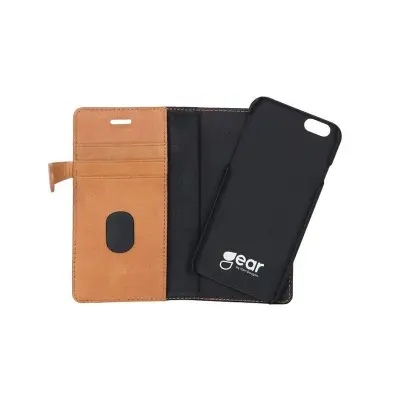 BUFFALO äkta läder Plånboksfodral iPhone 6/6S - Cognac