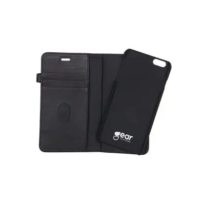 GEAR Buffalo äkta läder Plånboksfodral iPhone 6/6S - Svart
