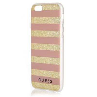 Guess Ethnic Chic Stripes 3D Skal iPhone 6 / 6S - Guld / Rosa