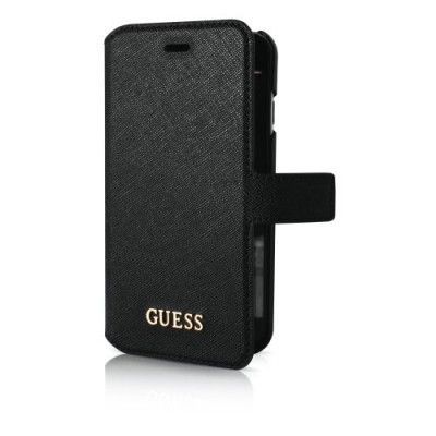 Guess Saffiano Look Plånboksfodral till iPhone 6/6S - Svart