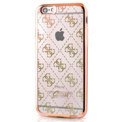 Guess TPU 4G Pattern (iPhone 6/6S) - Guld