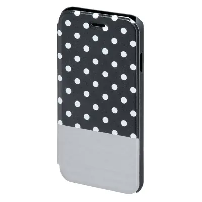HAMA Plånboksväska DesignLine iPhone 6/6S Dots Glow Svart/Grå
