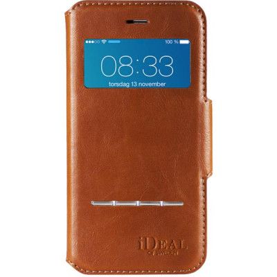 iDeal Premium Swipe Wallet iPhone 6 / 6S , avtagbart skal, brun