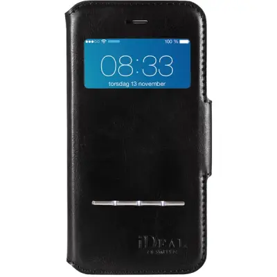 iDeal Premium Swipe Wallet iPhone 6 / 6S , avtagbart skal, svart