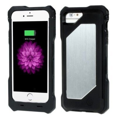 iFans Batterycase till iPhone 6 / 6S - Svart/Silver