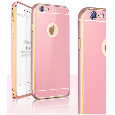 JFX Metallbumper-skal till iPhone 6 /6S (Rose gold)