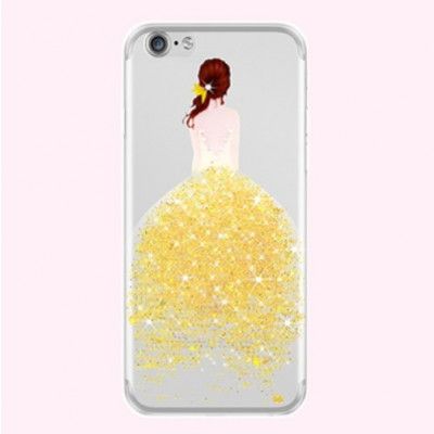 Joyroom Girl in Bling Dress Mobilskal iPhone 7 - Guld