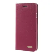 Kaiyue Äkta Läder FlipFodral till Apple iPhone 6 / 6S - Magenta
