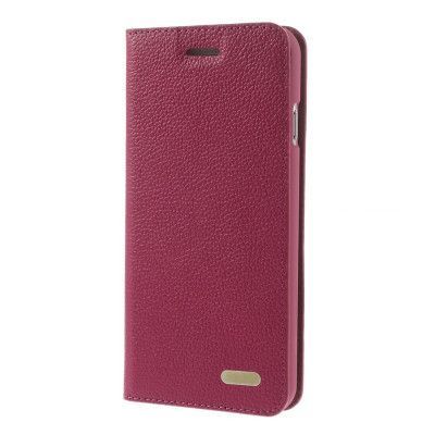 Kaiyue Äkta Läder FlipFodral till Apple iPhone 6 / 6S - Magenta