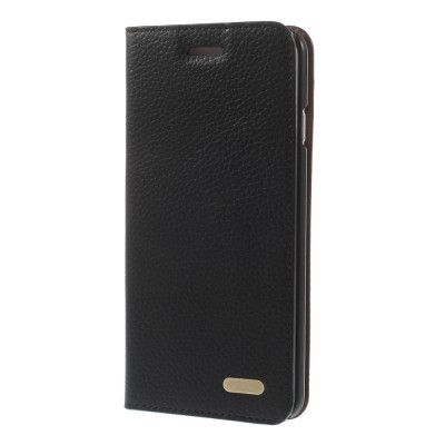 Kaiyue Äkta Läder FlipFodral till Apple iPhone 6 / 6S - Svart