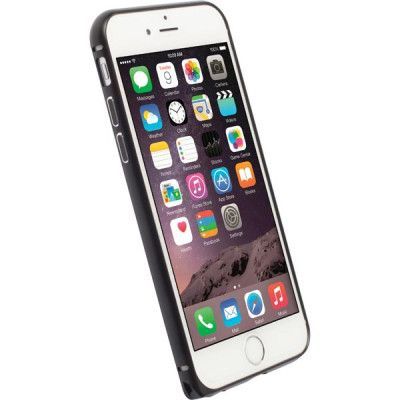 Krusell Sala AluBumper för iPhone 6 / 6S i aluminium - Svart