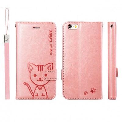 Leiers Domi Cat Plånboksfodral till Apple iPhone 6 / 6S - Rosa