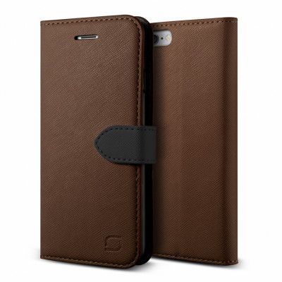 Lific Saffiano Plånboksfodral till Apple iPhone 6 / 6S - Brun