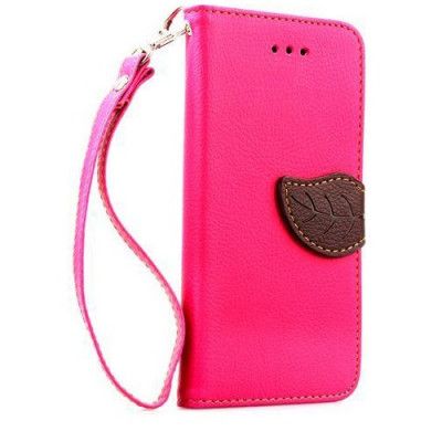 Litchi Leaf Plånboksfodral till Apple iPhone 6 / 6S - Magenta