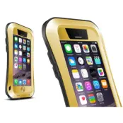 LoveMei Extreme Skal med Gorilla Glas till Apple iPhone 6 / 6S - Guld