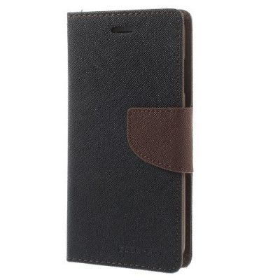 Mercury Fancy Diary Plånboksfodral till Apple iPhone 6 / 6S (Svart Brun)
