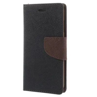 Mercury Fancy Diary Plånboksfodral till Apple iPhone 6 / 6S (Svart Brun)