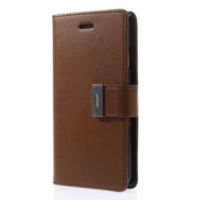 Mercury Rich Diary Plånboksfodral till Apple iPhone 6 / 6S (Brun)