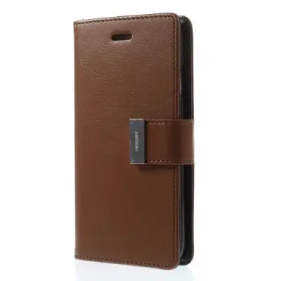 Mercury Rich Diary Plånboksfodral till Apple iPhone 6 / 6S (Brun)