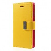 Mercury Rich Diary Plånboksfodral till Apple iPhone 6 / 6S (Gul)