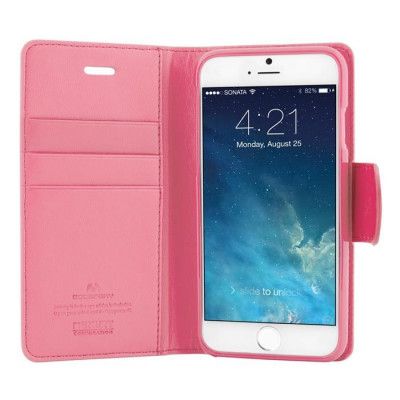 Mercury Sonata Diary Plånboksfodral till Apple iPhone 6 / 6S (Rosa)