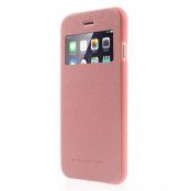 Mercury Wow Bumper Plånboksfodral till Apple iPhone 6 / 6S - Rosa