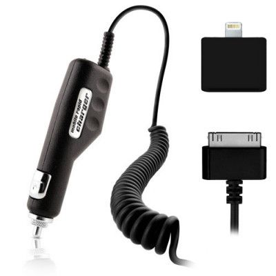 Naztech Billaddare med adapter till iPhone 6/6 Plus - Svart