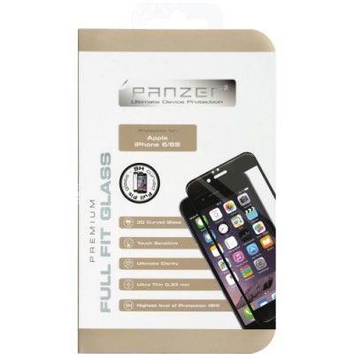 Panzer F-F Curved Tempered Glass Screenprotector iPhone 6/6S - Svart