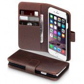 Plånboksfodral av äkta läder till Apple iPhone 6 / 6S (Brun)