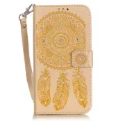 Plånboksfodral iPhone 6/6S - Guldfärgad Drömfångare