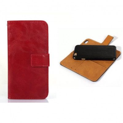 Plånboksfodral med avtagbart skal till Apple iPhone 6 / 6S (Röd)