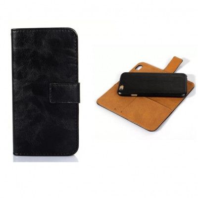 Plånboksfodral med avtagbart skal till Apple iPhone 6 / 6S (Svart)