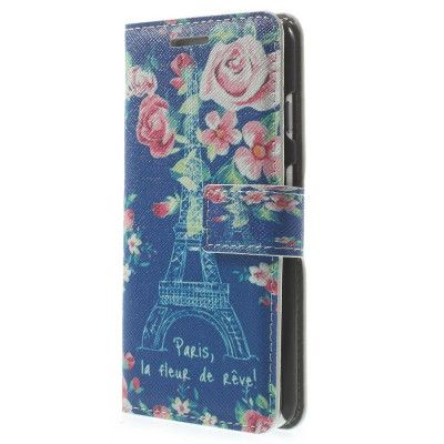 Plånboksfodral till Apple iPhone 6 / 6S - Beautiful Flowers & Eiffel Tower