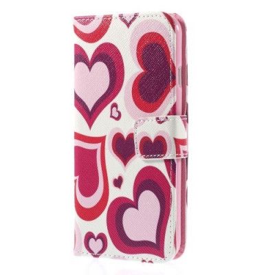 Plånboksfodral till Apple iPhone 6 / 6S (Colorful Hearts)