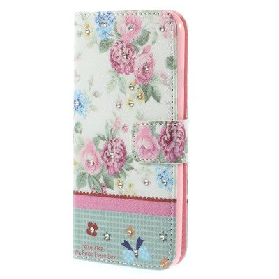 Plånboksfodral till Apple iPhone 6 / 6S - Grå Blommor